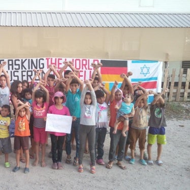 Refugee children on Nauru protest Australia’s offshore detention operations, August 2016. 