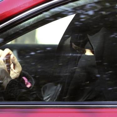 A woman drives a car in Saudi Arabia October 22, 2013.