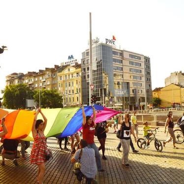Participants march in the 2014 Sofia Pride parade in Bulgaria’s capital. 