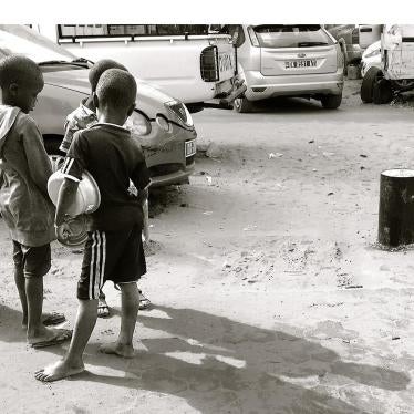 Talibés begging in downtown Dakar, Senegal, May 11, 2017. 