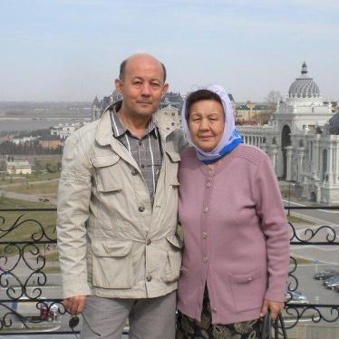 Farid Tukhbatullin and his mother, Khalida Izbastinova, in Kazan, Russia. 