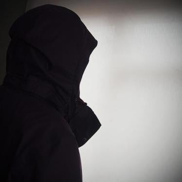 A victim of the purge telling his story in a safe house in central Russia in April 2017. 