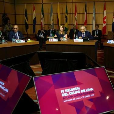 Members of the Lima Group nations attend a meeting in Santiago, Chile, January 23, 2018. 