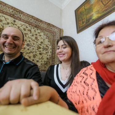 Jailed journalist Aziz Orujov released from prison, Baku, Azerbaijan, April 5, 2018.