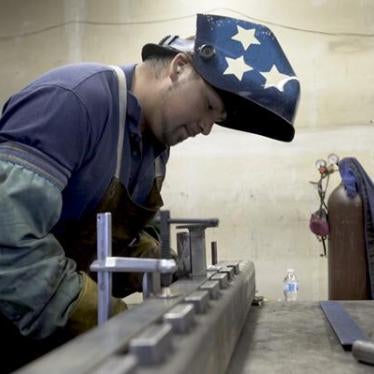 Alan “Superman” González soldando, 5 de junio de 2018