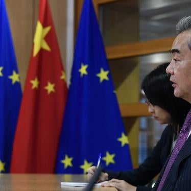 China’s Foreign Minister Wang Yi at a meeting with European Council President Charles Michel in Brussels, December 17, 2019.